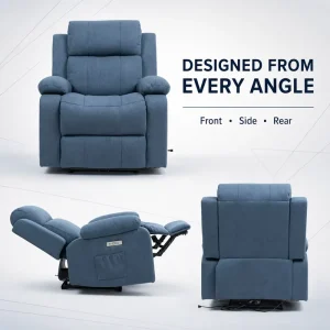 Custom Luxury Home Movie Theater System Seat Power Usb Charge Home Theater Fabric Recliner Chair Sofa