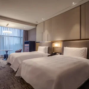Custom Luxury Modern Hotel Room Furniture Set with Twin Bed and Guest Bedroom Furniture