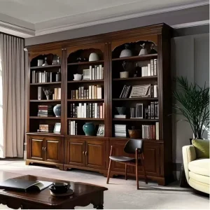 Custom Luxury Modern Whole House Bookcase Ladder Eco Friendly Space Saving Study Room Furniture Home Office Library Living Room