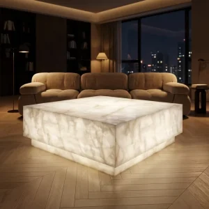 Custom Luxury Natural Onxy Coffee Dining Table for Living Room Dining Room Home Apartment Office Indoor Decoration