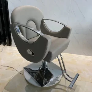 Custom Made High End Ergonomic Height Adjustable Barber Chair Synthetic Leather 360 Degree Rotation Barbershop