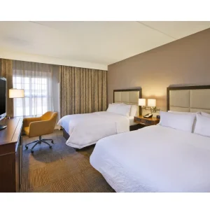 Custom Made Hotel Bedroom Furniture Set Modern Double Bed Solid Wood Eco Friendly Durable Resort Apartment Villa CE ISO