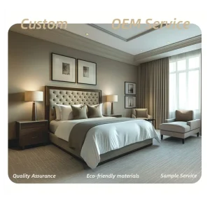 Custom Made Solid Wood Hotel Bedroom Furniture Sets with Modern Minimalist Design for Hotels Apartments & Villas