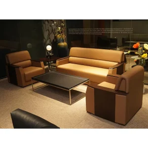 Custom Meeting Room Executive Commercial Office Furniture Modern Leather Luxury Sofa Set for Office Room