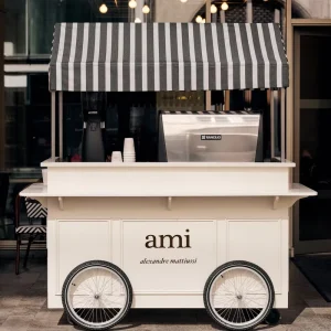 Custom Metal Float Stall Mobile Promotion Cart Trolley Shopping Mall Event Display Stand Aesthetic Decoration Coffee