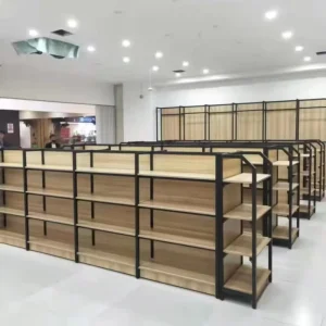 Custom Metallic Supermarket Rack with Multi-Layer Display for Shopping Malls Use