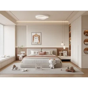 Custom Modern Bedroom Furniture Whole House Solutions Integrated Wardrobes Wood Material 5+ Drawers Learning Storage for Hotel