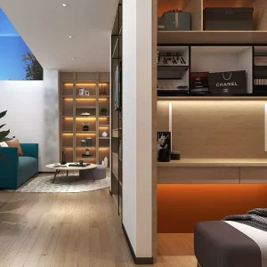 Custom Modern Bookshelf Storage Wall Cabinet Wooden With Glass Door Bookcase Wood Living Room Cabinets