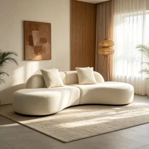 Custom Modern Curved Fabric Sofa for Hotel Villa Apartment Living Room OEM ODM Contract Furniture Manufacturer Foshan