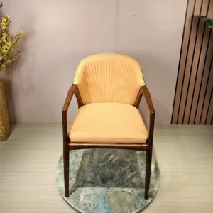 Custom Modern Ergonomic Solid Wood Leisure Chair Hotel Guest Room Furniture Commercial Use