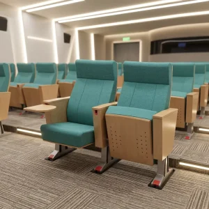 Custom Modern Fabric Foldable Theater Seating for Cinema Auditorium & Office Commercial Furniture
