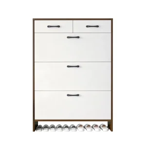 Custom Modern Interior Living Room Entrance Wood Foldable Three Layer Flip Cover Shoe Cabinet Storage Home Furniture