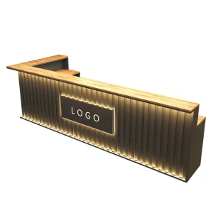 Custom Modern L Shape Wine and Coffee Bar Design for Restaurant Nightclub Cafe and Shop Furniture with Milk Tea Counter