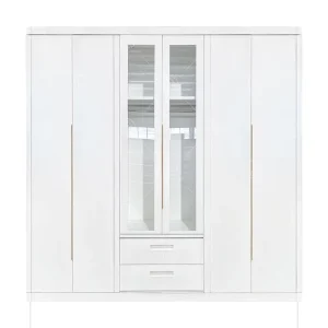 Custom Modern Living Room Home Furniture Steel Closet Organizer Walldrope Design Wardrobe Cabinets Set 6 Doors