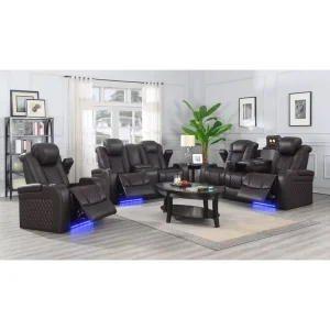 Custom Modern Luxury PU Leather Electric 3 2 1 Seaters Smart Recliner Sofa Chair Set Living Room Furniture for Home Theater