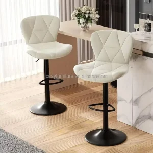 Custom Modern Luxury Stainless Steel Panel Base Bar Chair for Restaurant and Kitchen Use