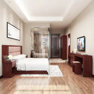 Custom Modern MDF Hotel Bedroom Set for 3 5 Star Hotels Apartments Villas Eco Friendly Durable Commercial Furniture