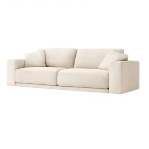 Custom Modern Minimalist Ultra-comfortable Modular Eco-Friendly Wood Frame Two Seat Sectional Thick Cushion Sofa Small Apartment
