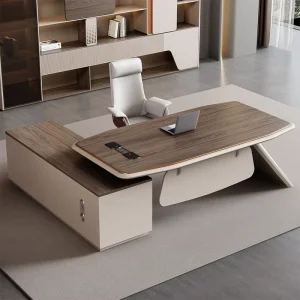 Custom Modern Modular L Shaped Wooden Eco Friendly Boss Office Table