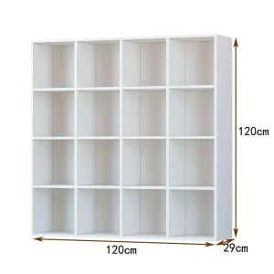 Custom Modern Oak Reconfigurable Shelves Storage Bookcase Cabinet for Home Office Bedroom Dining