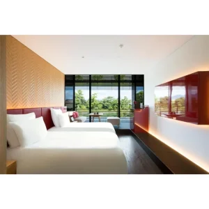 Custom Modern Premium Guest Metal Bedroom Sets Big Bed E1 Grade Direct Manufacturer 5 Star Hotel Furniture Package