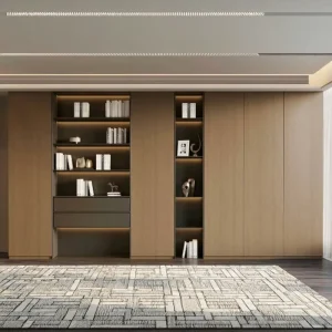 Custom Modern Solid Wood Extendable Modular Bookcase Cabinet for Home Office Living Room Bedroom Library