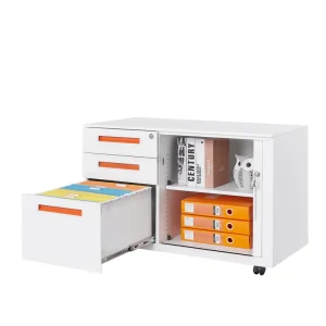 Custom Modern Steel Structure 3 Drawers Adjustable Movable Mobile Pedestal Filing Cabinet Storage Desk Home School Workshop