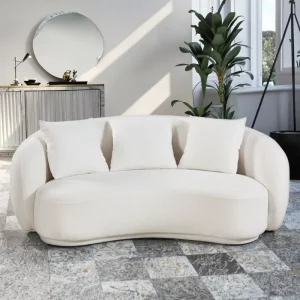 Custom Modern Stylish Two Seater Sofas Living Room Sofas Fabric with Sponge Filling Sofa Sets for Hotel and Villas