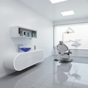 Custom Modern Wall Mounted Dental Clinic Cabinet with Sink for Medical Center