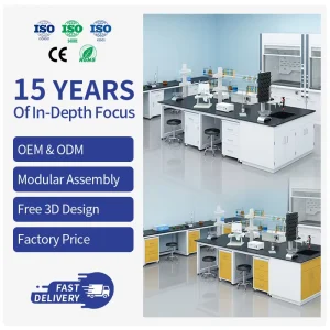 Custom Modular Mechanic Lab Chemistry Workstation High School Lab All Steel Workbench Commercial Chemical Stainless Steel Table