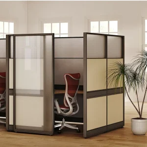 Custom Modular Modern Office Workstations Aluminum Frame Adjustable Panels for 8 Person School Hospital Use Commercial Office