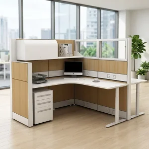 Custom Modular Office Partition Workstation Desk Modern Office Furniture Partition Aluminum Office Desk with Partition