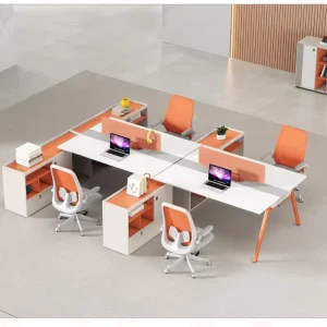 Custom Modular Office Staff Workstation 2/4/6 Person Wooden Partition Cubicle Desk OEM Office Furniture