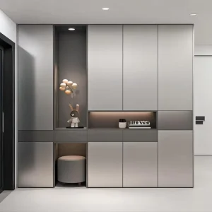Custom Modular Shoe Cabinet Soft Close Hinge for Townhouse Front Hall Quiet Daily Footwear Storage
