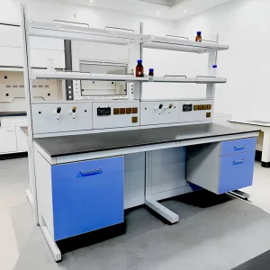 Custom Modular Steel Wood Laboratory Furniture Workbenches Chemical Resistant Wall Central Tables for Labs