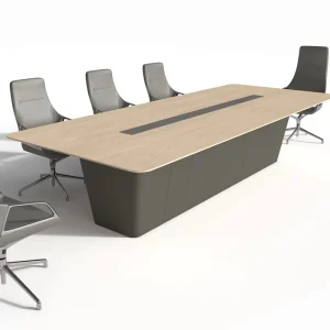 Custom OEM Design Sleek Modern Meeting Conference Table for Office Wood Furniture