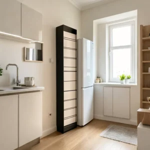 Custom OEM ODM Modern Aluminum Foldable Living Room Decor Minimalist Furniture Space Saving Storage Bookshelf