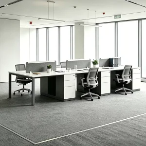 Custom Office Staff Workstation Furniture Office Melamine Board 2 4 6 Person Office Desk Staff Office Workstation Desk