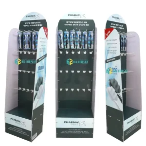 Custom POP Supermarket PVC Foam Retail Floor Display Hook Toothpaste Display Rack Toothbrush Shelf Display Stand