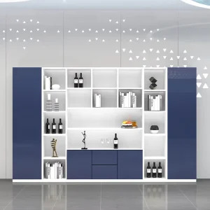 Custom Paint Simple Modern Wooden Office Storage Cabinet Fashionable File Combination for Office Building