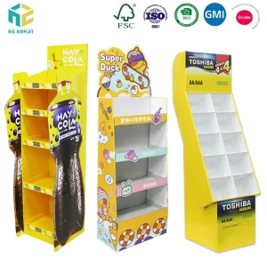 Custom Pop Cardboard Stand Display Racks Supermarket Retail Store 4-layer 5-layer Product Paper Display Racks