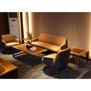 Custom Reception Office Room Executive Commercial Business Modern Office Furniture Leather Sofa for Office