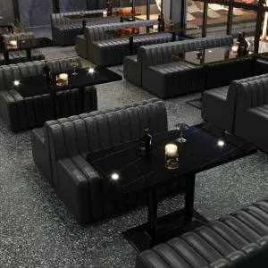 Custom Restaurant Casual Table Chair Combination Booth Sofa Seating for Bar Dining Furniture Soft Booth with Chair Table Sets