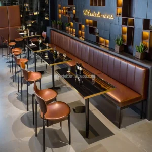 Custom Restaurant Coffee Shop Hotel Bar Furniture Set One Stop Interior Design Solution Table and Chair Decoration