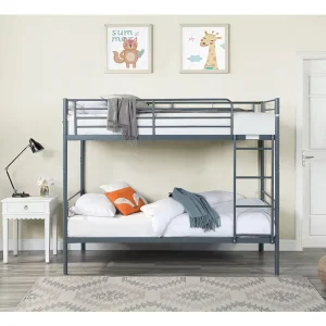 Custom School Dormitory Steel Pipe Bunk Bed Heavy Duty Metal Double Decker Bed Frame for Adults