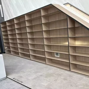 Custom School Library Lockers with Benches HPL Laminate 12mm Thick Modern Compact Locker Shelf Furniture Equipment Supplier