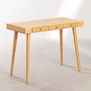 Custom Simple Design Bamboo Modern Office Study Desk Laptop Computer Office Desks with Drawer