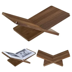 Custom Single Tier Open Book Display Stand Wooden Tableware Type for Reading Book Storage Easy Standing Installation Cleaning