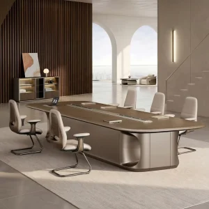Custom Size Gilded Wooden Office Desk Luxury Office Desk Large Modern Office Desk Executive Conference Table For Office Project