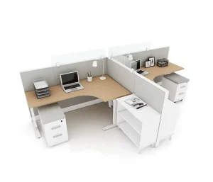 Custom Staff Table Modern Modular Office Partition 2 4 6 8 Person L Shape Workstation Cubicle Desk